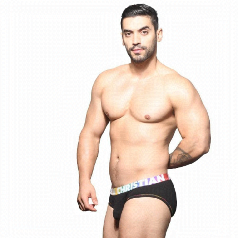𝅺ANDREW CHRISTIAN Almost Naked Cotton Pride Brief 91932